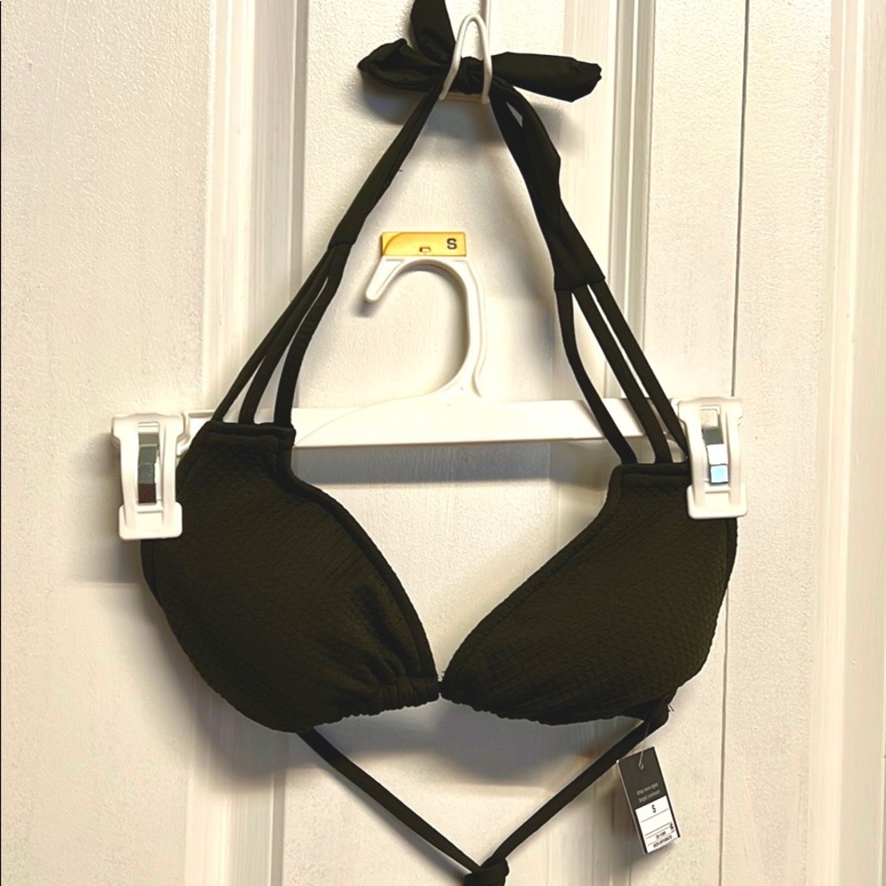 Mossimo Green Earth Spaghetti Strap Bikini Top JR Size S NWT